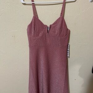 Sparkling Pink Sleeveless Dress